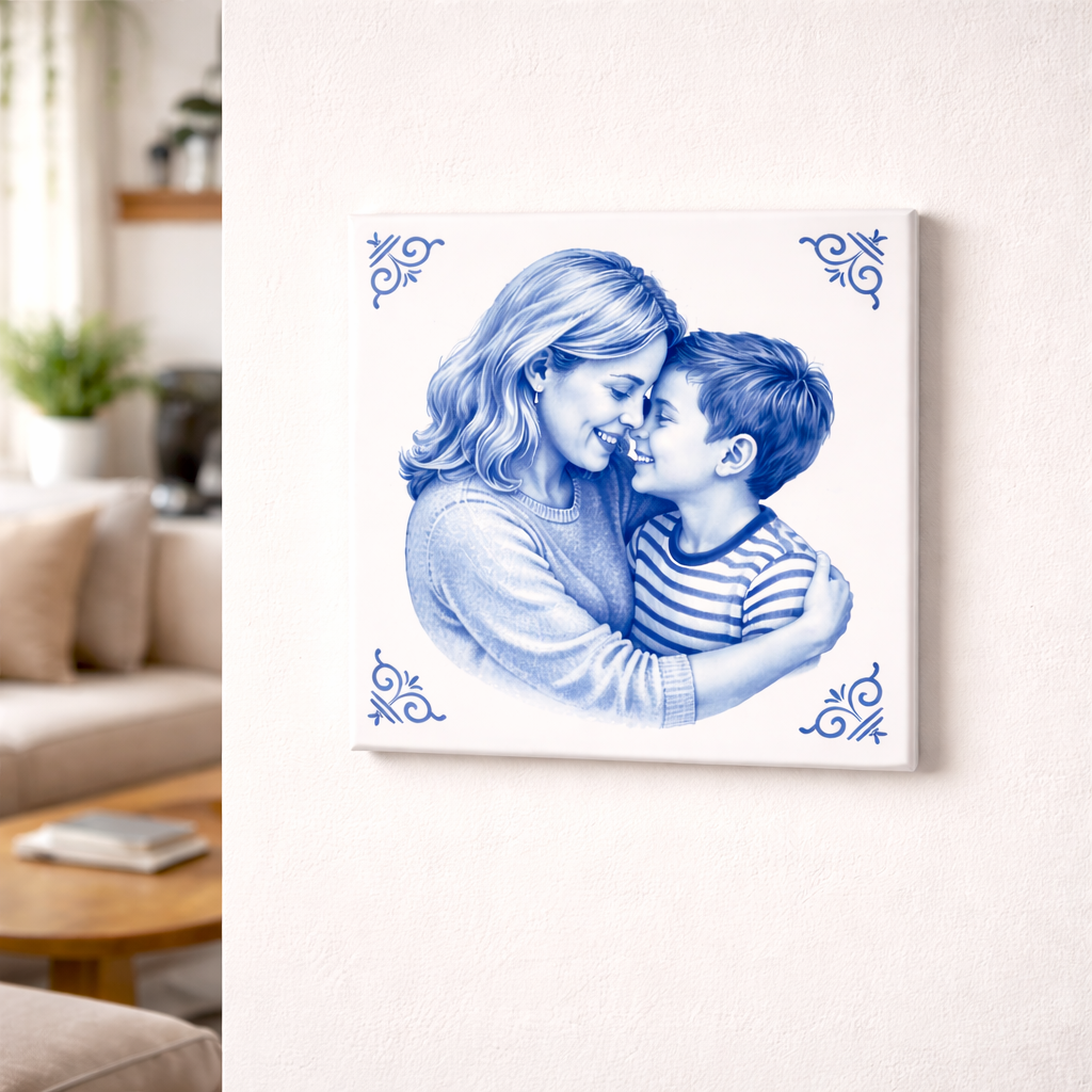 Maak Van Je Mooiste Foto Een <strong>Delfts Blauw Tegeltje</strong>